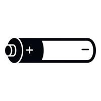 Electronic cigarette battery icon, simple style vector