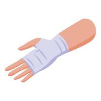 Fist bandage icon, isometric style vector