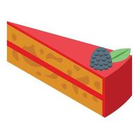 Biscuit cake icon, isometric style vector