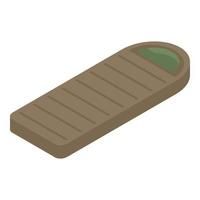 Sleeping bag icon, isometric style vector