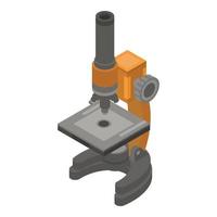 Lab microscope icon, isometric style vector