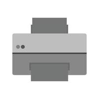 Printer III Flat Greyscale Icon vector