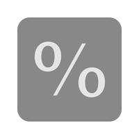 Percentage Flat Greyscale Icon vector