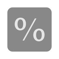 Percentage Flat Greyscale Icon vector