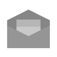 Open Envelope II Flat Greyscale Icon vector