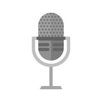 Mic Flat Greyscale Icon vector