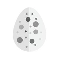 Easter Egg VII Flat Greyscale Icon vector