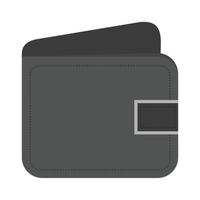 Wallet Flat Greyscale Icon vector