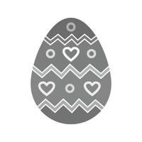 Easter Egg III Flat Greyscale Icon vector