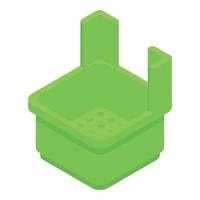 Beauty foot bath icon, isometric style vector