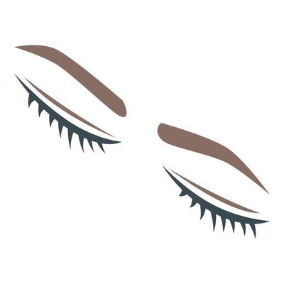 Closed eyes icon, isometric style