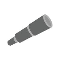 Telescope Flat Greyscale Icon vector