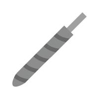 Auger Bit Flat Greyscale Icon vector