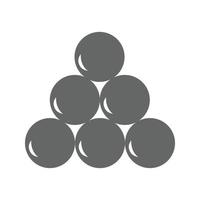 Cannon Balls Flat Greyscale Icon vector