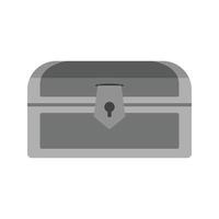 Treasure Chest I Flat Greyscale Icon vector