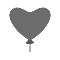 Balloon Flat Greyscale Icon vector