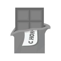 Chocolate Flat Greyscale Icon vector