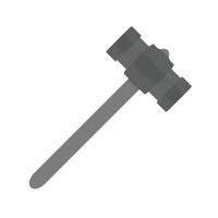 Sledgehammer Flat Greyscale Icon vector