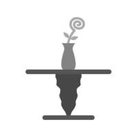 Cafe Table Flat Greyscale Icon vector