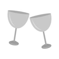 Drinks Flat Greyscale Icon vector