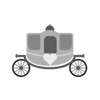 Carriage Flat Greyscale Icon vector