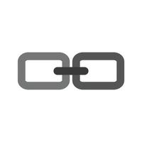 Link Flat Greyscale Icon vector