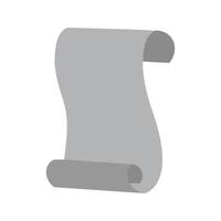 Scroll Flat Greyscale Icon vector