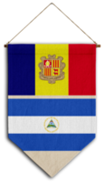 bandeira relação país pendurado tecido viagem consultoria de imigração visto transparente andorra nicarágua png