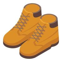 Boots online shopping icon, isometric style vector