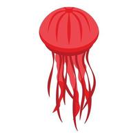 Cute jellyfish icon, isometric style