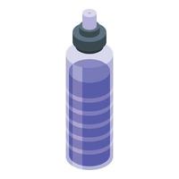 icono de botella de agua deportiva, estilo isométrico vector