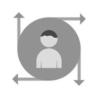 User Predictions Flat Greyscale Icon vector