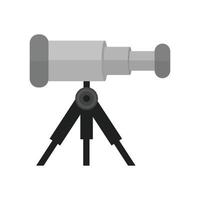 Telescope Flat Greyscale Icon vector