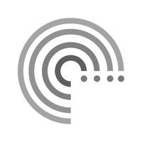 Forecasting Model Flat Greyscale Icon vector