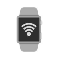 icono de escala de grises plano conectado wifi vector