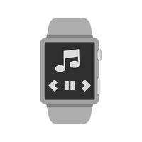 Music Playing Flat Greyscale Icon vector