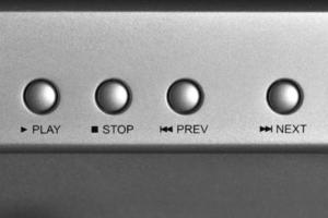 Macro photography od DVD player buttons photo