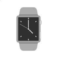 Analog Clock Flat Greyscale Icon vector