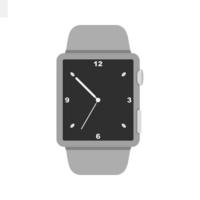 icono de escala de grises plana de la aplicación de reloj vector