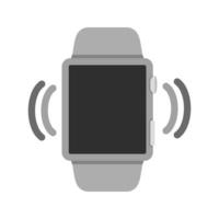 Vibration Flat Greyscale Icon vector