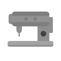 Sewing Machine Flat Greyscale Icon vector