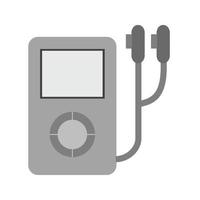 Music Player Flat Greyscale Icon vector