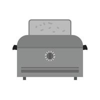 Toaster Flat Greyscale Icon vector