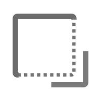 Flip to Front Flat Greyscale Icon vector