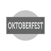 Oktoberfest Banner Flat Greyscale Icon vector