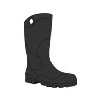 Ilustración de vector impermeable de botas de lluvia para hombres
