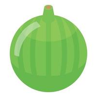 Whole green figs icon, isometric style vector