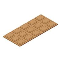 Modern chocolate bar icon, isometric style vector