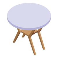 icono de mesa de comedor, estilo isométrico vector