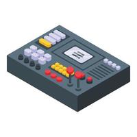 Control board icon, isometric style vector